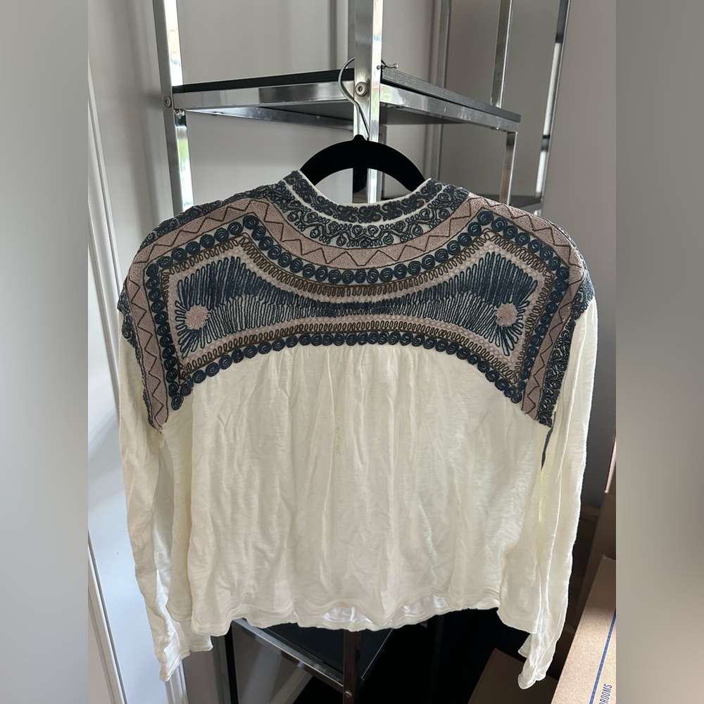 Free people embroidered long sleeve